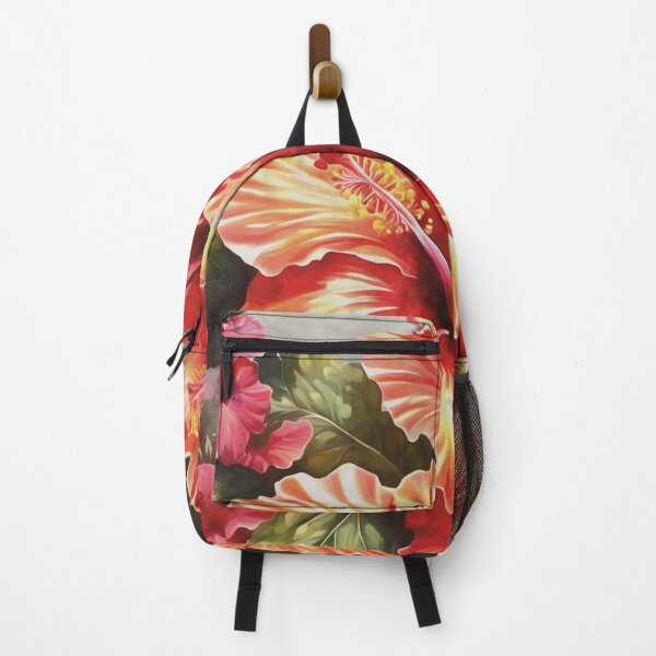 Item preview, Red Hibiscus Floral Fantasy Art designed and sold by taiche.