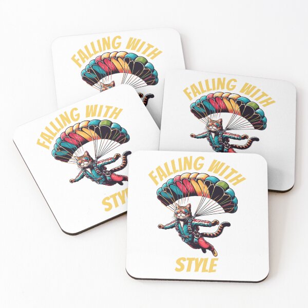 Item preview, Funny cool skydiving cat. Falling with style. designed and sold by Unitepeople.