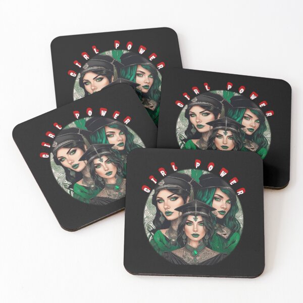 Item preview, Girl power, green eyed graduates, emeralds and tattoos a strong women designed and sold by sailorsam1805.