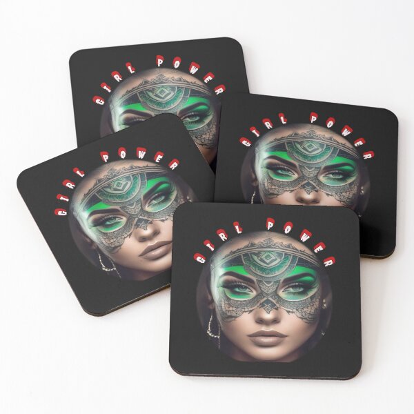 Item preview, Girl power, green eyed classic beauty, emeralds and tattoos a strong women designed and sold by sailorsam1805.