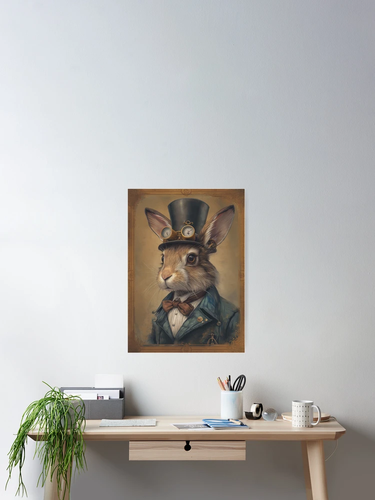 Thumbnail 2 of 3, Poster, Steampunk Rabbit designed and sold by Durro.