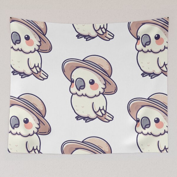 Item preview, Stylish Cockatoo with Hat designed and sold by ArtfulWeave.