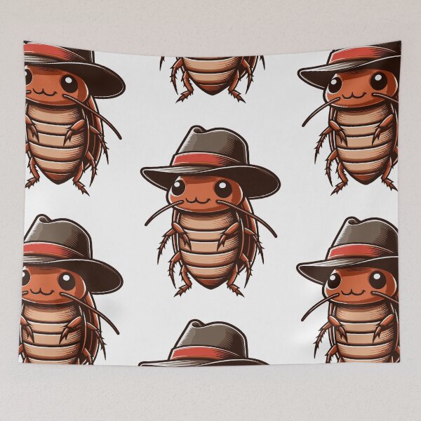 Item preview, Stylish Cockroach with Hat designed and sold by ArtfulWeave.