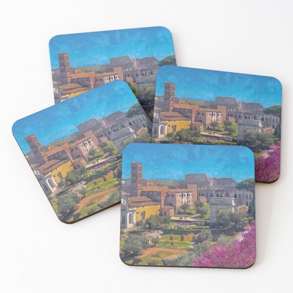 Item preview, View of ancient Rome from Palatine Hill in watercolor designed and sold by Intermundium.