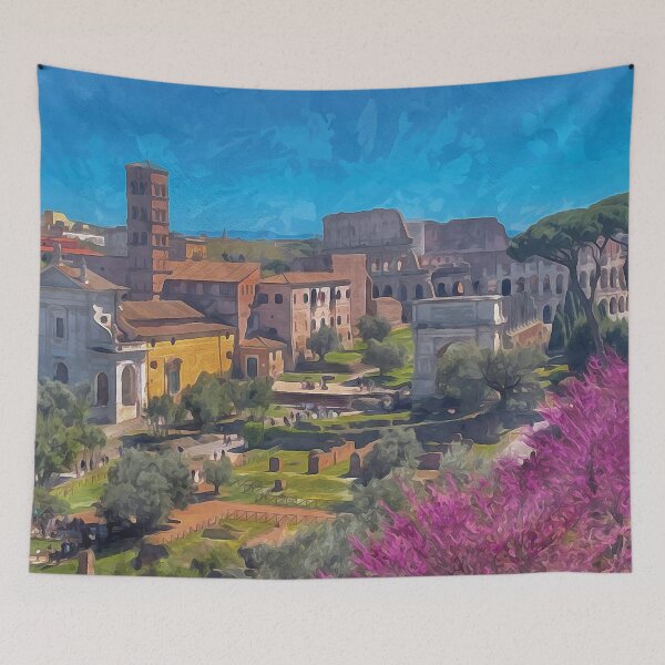 Item preview, View of ancient Rome from Palatine Hill in watercolor designed and sold by Intermundium.