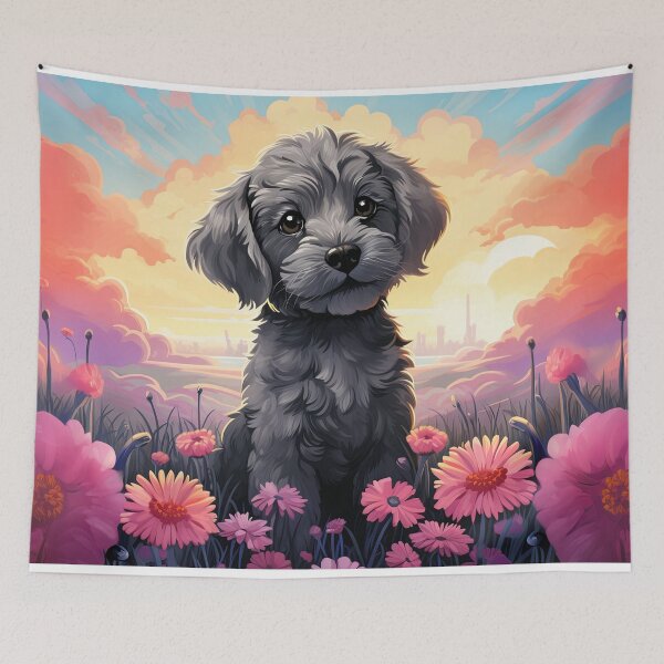 Item preview, Charmingly Doodled: Y2K Rainbow Gray Goldendoodle Apparel and Accessories - Embrace the Pawsome Whimsy! designed and sold by ChromaKins.