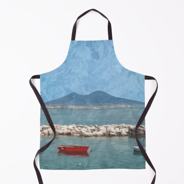 Item preview, View of Mount Vesuvius from the port of Naples in watercolor designed and sold by Intermundium.