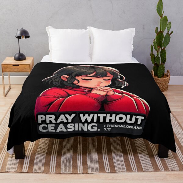 Item preview, 1 Thessalonians 5:17 Pray Without Ceasing Little Girl designed and sold by plushism.