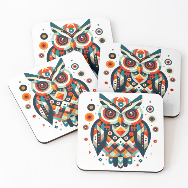 Item preview, Geometric owl designed and sold by Alibeyoglu.