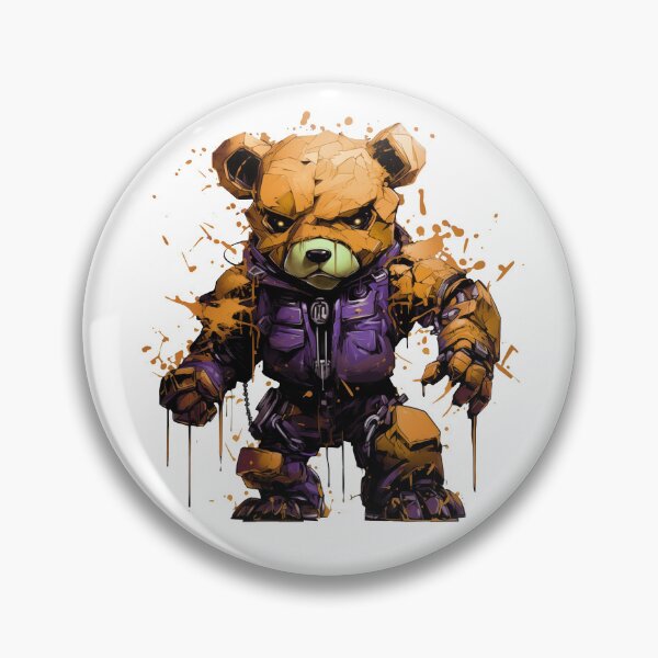 Item preview, Orange cyborg teddy bear robot from the future designed and sold by OdinsBigBeard.