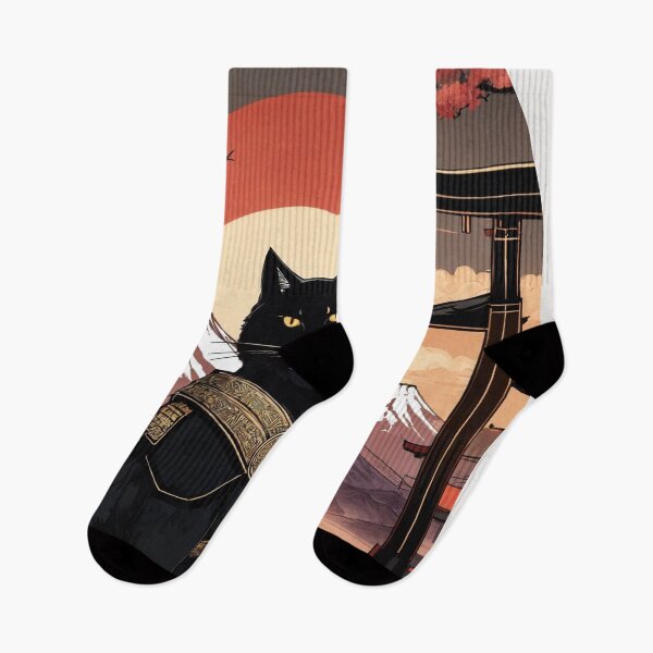 Item preview, Elegant Samurai Cat at pagoda designed and sold by Magical-bear.
