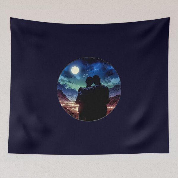 Item preview, Copy of Love is Love-two man-night landscape-under the moonlight 3 designed and sold by DesignAnother.