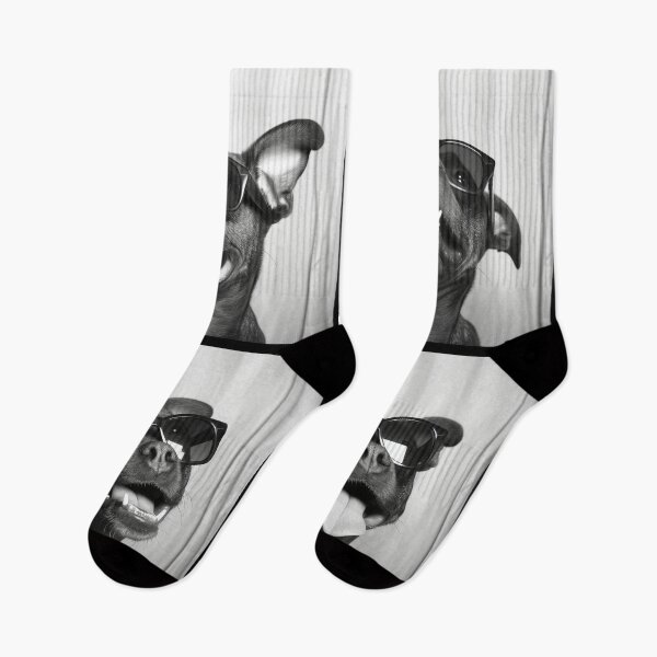 Item preview, Funny Dog Photobooth Session Retro Vintage Black and White designed and sold by PrintShangri-La.