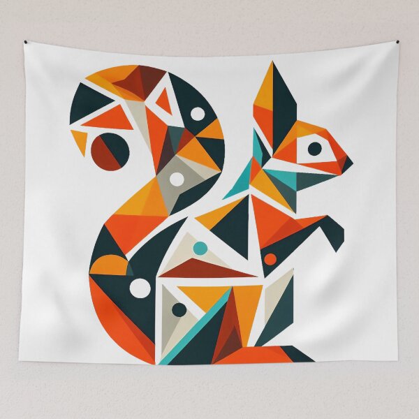 Item preview, Geometric squirrel designed and sold by Alibeyoglu.