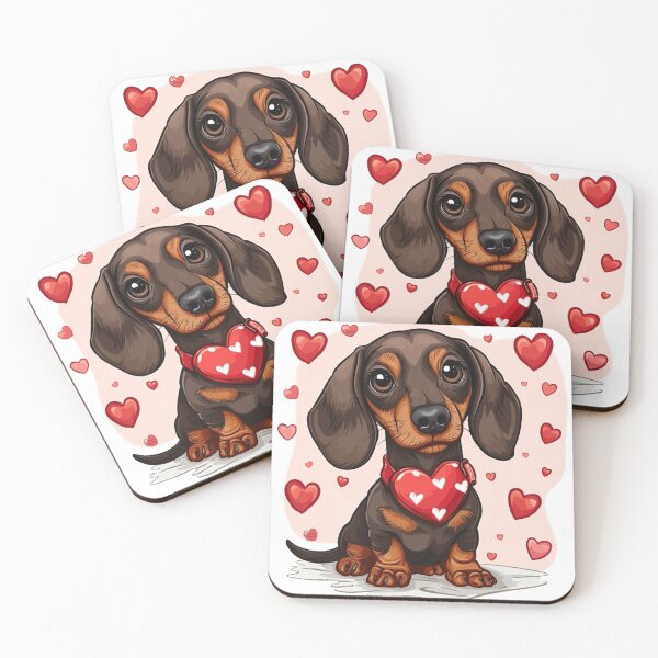 Item preview, Doxie Love Dachshund Hearts designed and sold by SellingWSarah17.
