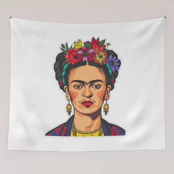 Artikelvorschau, Buntes Frida Kahlo Bild entworfen und verkauft von Collageri-ai.