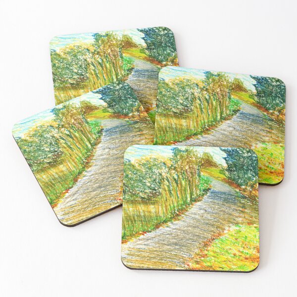Item preview, Colourful Countryside Path in Oil Pastels designed and sold by paleheather.