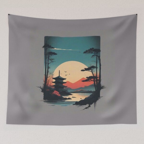 Item preview, Japanese sunset designed and sold by ArtCraftLab.