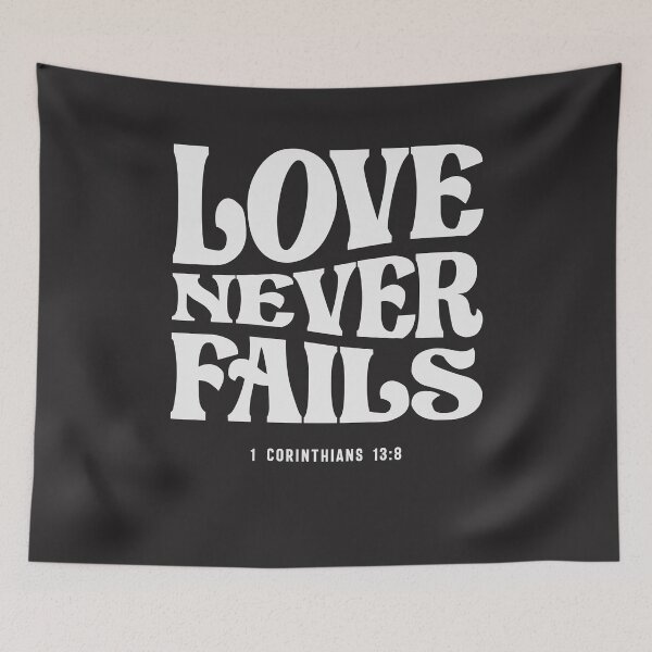 Item preview, Love Never Fails 1 Corinthians 13:8 Bible Verse Christian designed and sold by cidolopez.