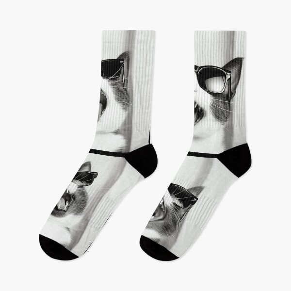Item preview, Funny Cat Photobooth Session Retro Vintage Black and White designed and sold by PrintShangri-La.