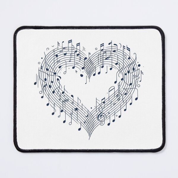 Item preview, Melodic Love - Heart-Shaped Music Notes designed and sold by SADStyleDesigns.
