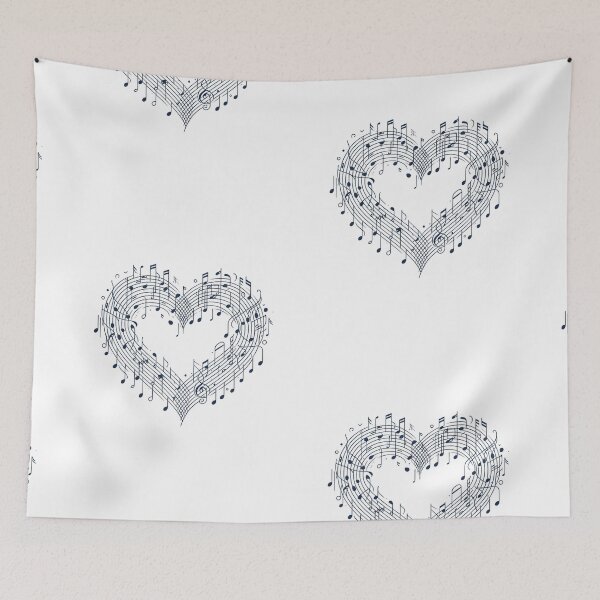 Item preview, Melodic Love - Heart-Shaped Music Notes designed and sold by SADStyleDesigns.