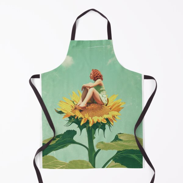 Item preview, Girl in a giant sunflower, retro vibes designed and sold by Plant-shop.