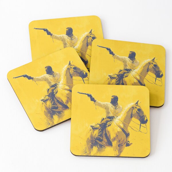 Item preview, he Lone Gunman - Vintage Western Cowboy Art Print designed and sold by Philipe3d.