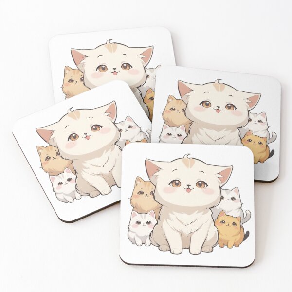 Aperçu de l'œuvre Maman Chat avec ses quatre chatons créée et vendue par scoztimez.
