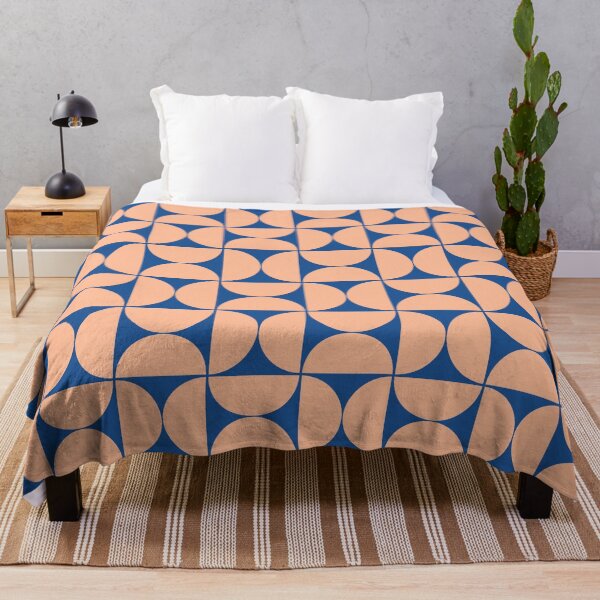 Item preview, Mid-Century Modern Pattern No.78 Mini - Nautical Blue and Peach Fuzz designed and sold by Zoltan Ratko.