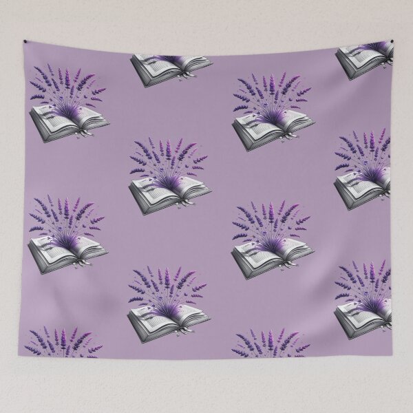 Item preview, Libro abierto con lavanda brotando designed and sold by Francesca Sarno.