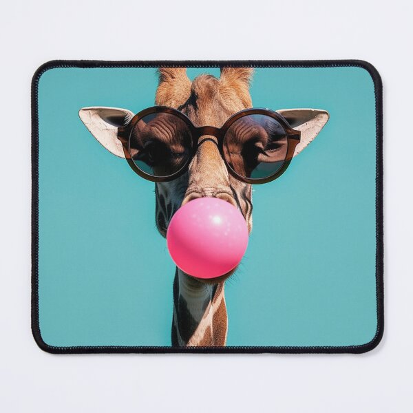 Item preview, Giraffe with sunglasses chewing bubble gum designed and sold by NickSpace.