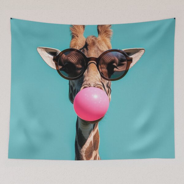 Item preview, Giraffe with sunglasses chewing bubble gum designed and sold by NickSpace.