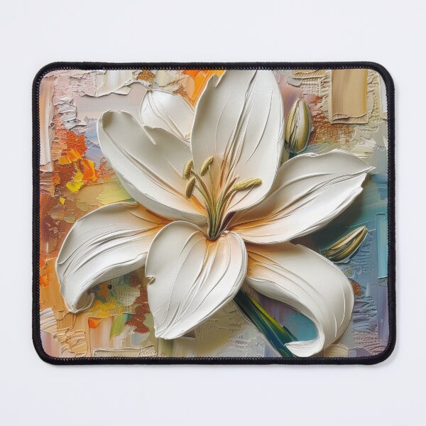 Item preview, White Lily on Colorful Background designed and sold by StirCrazyDesign.