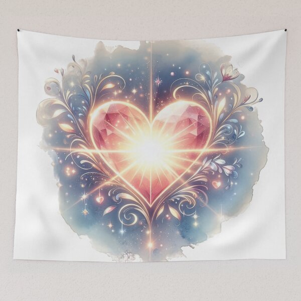 Item preview, happy valentines day heart radiant designed and sold by Expressions-Sel.