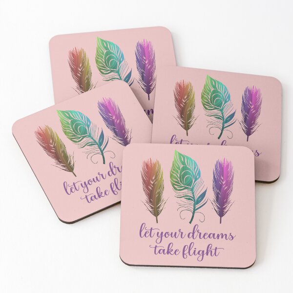 Item preview, Let your dreams take flight rainbow feathers  designed and sold by LaylaEvans1.