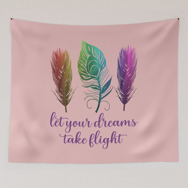 Item preview, Let your dreams take flight rainbow feathers  designed and sold by LaylaEvans1.