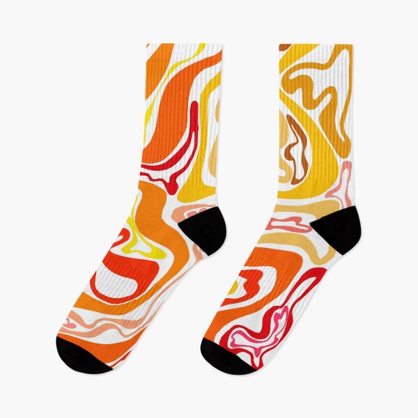 Item preview, Orange Waves Pattern designed and sold by KCsStudio.