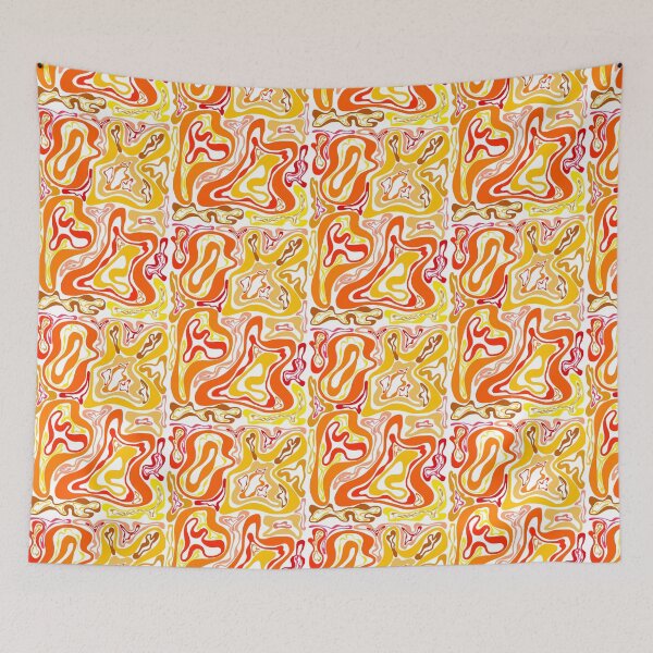 Item preview, Orange Waves Pattern designed and sold by KCsStudio.