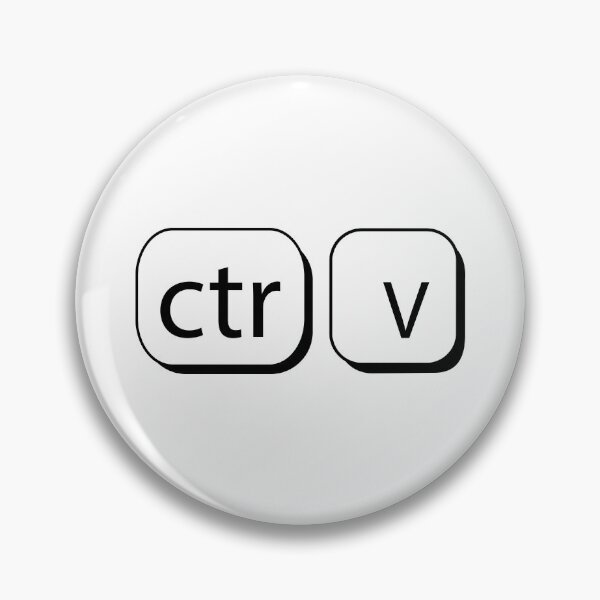 Item preview, Ctrl v - black Sticker designed and sold by ninoni.