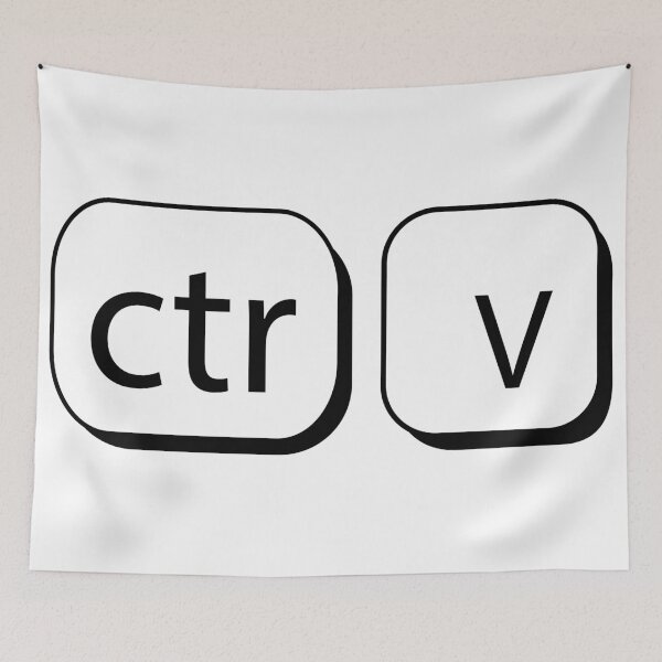 Item preview, Ctrl v - black Sticker designed and sold by ninoni.