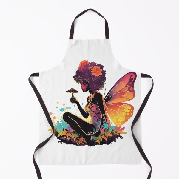 Item preview, African American Fairy in a mushroom / Mythical being designed and sold by Krasnovaovaova.