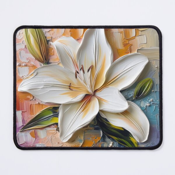 Item preview, White Lily on Colorful Background designed and sold by StirCrazyDesign.