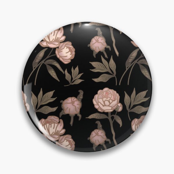 Item preview, The Peony pattern 6 black designed and sold by AnnCamellia.