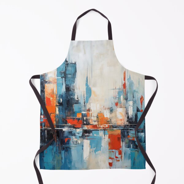 Aperçu de l'œuvre Art expressif sur les toits de la ville urbaine - Peinture de paysage acrylique créée et vendue par TheArtistOf2022.