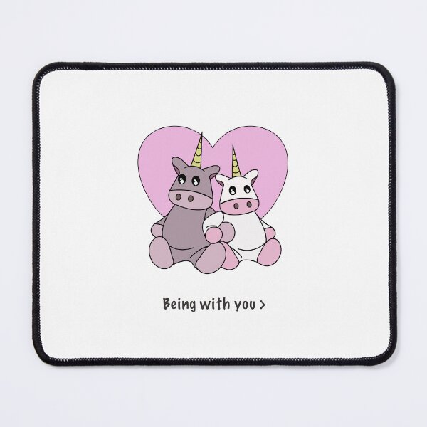 Item preview, "Being with you >" Cute Unicorns designed and sold by Shayla Hickerson.