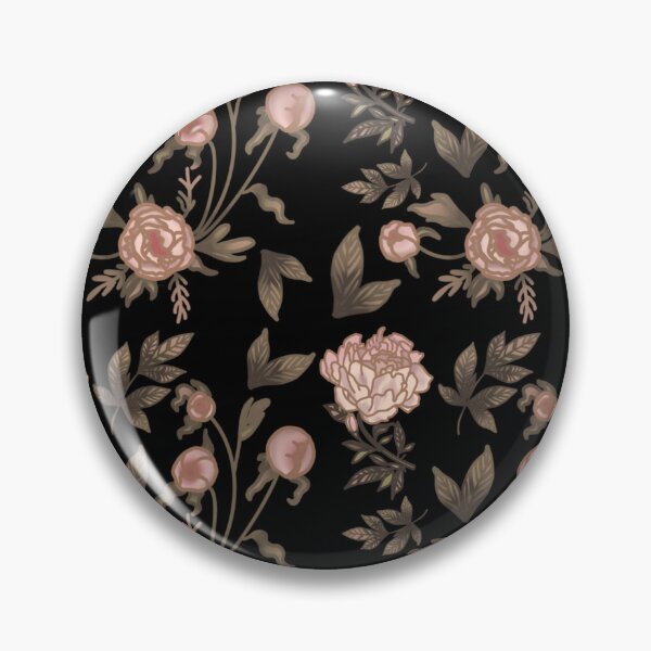 Item preview, The Peony pattern 7 black designed and sold by AnnCamellia.