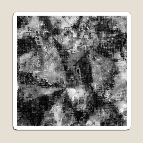 Item preview, psychedelic geometric triangle pattern abstract background in black and white designed and sold by Mrvell.