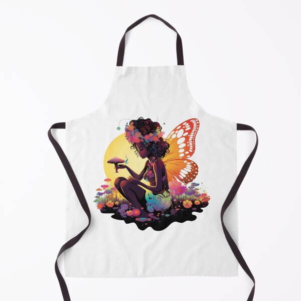 Item preview, African American Fairy in a mushroom designed and sold by Krasnovaovaova.