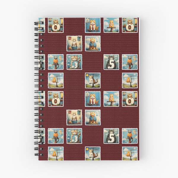 Item preview, Cats with Numbers on a Red Brick Wall | Numerals | Cat Illustration | Cat Art designed and sold by UnhingedBird.